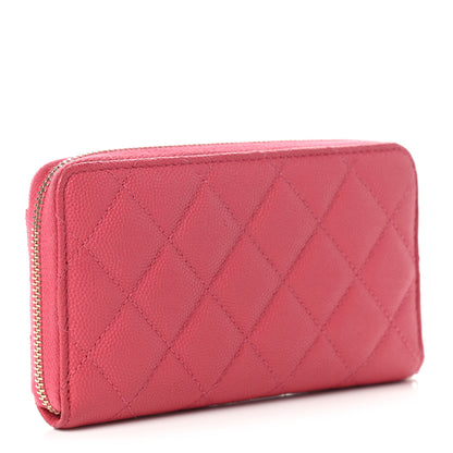 Chanel Caviar Quilted In & Out Zip Around Wallet Pink 3 of 7