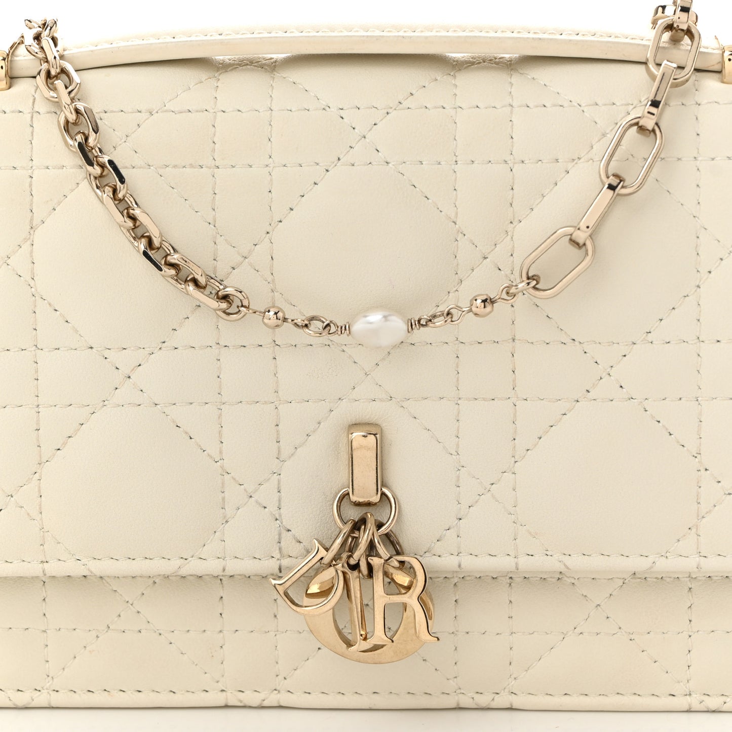 Lambskin Cannage Mini My Dior Bag Latte