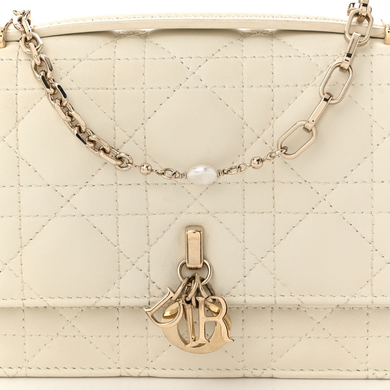 Christian Dior Lambskin Cannage Mini My Dior Bag Latte 8 of 10