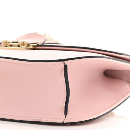 Valentino Garavani Vitello Small Glam Lock Rockstud Flap Water Rose 10 of 15