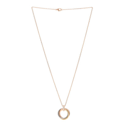 Cartier 18K Pink White Yellow Gold Diamond Trinity Pendant Necklace 3 of 4