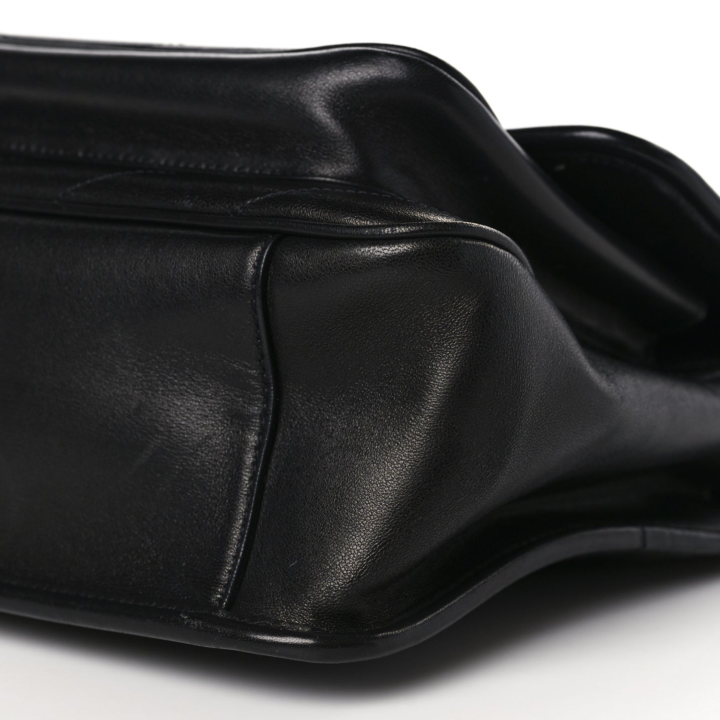 Lambskin Matelasse Monogram Medium Niki Chain Satchel Black