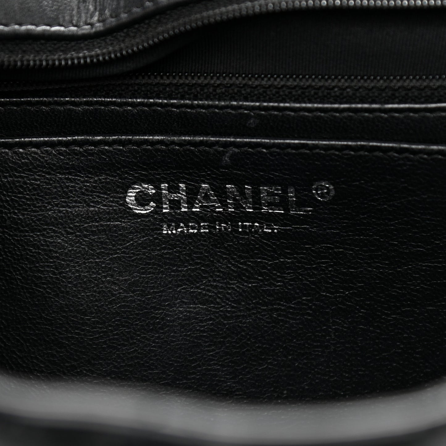 Patent Quilted Jumbo Single Flap Black