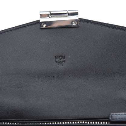 MCM Visetos Calfskin Large Patricia Wallet On Chain Black 7 of 9