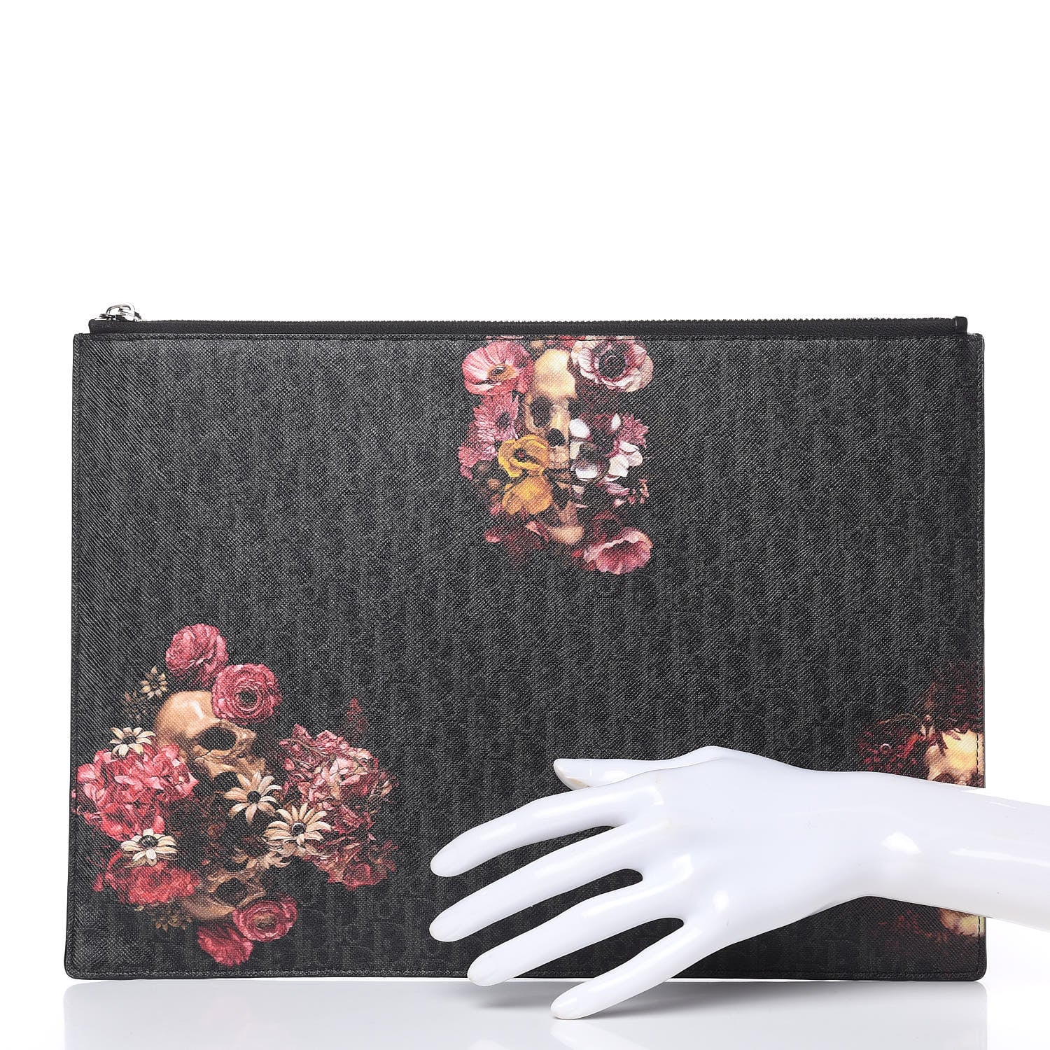 Christian Dior HOMME Monogram Coated Canvas Printed Document Holder Grey Multicolor 2 of 9