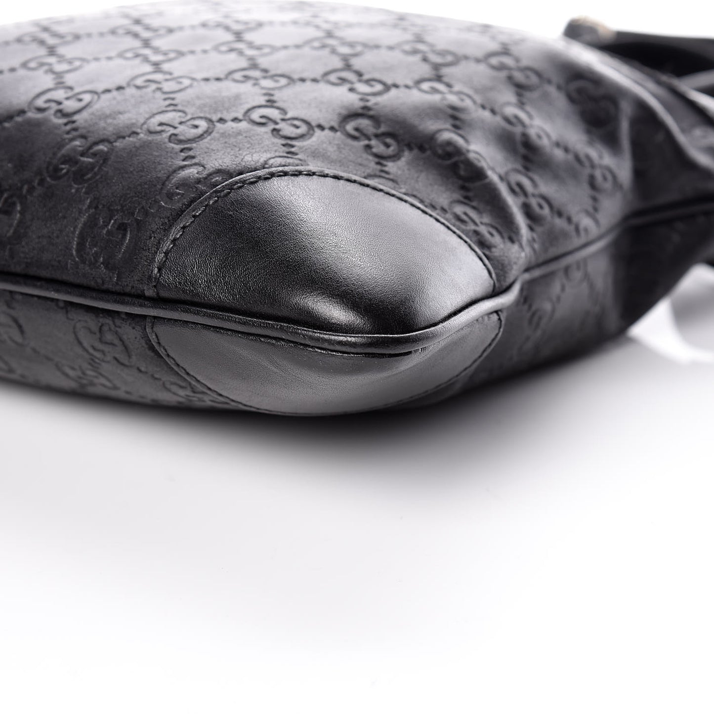 Guccissima Small Flat Messenger Bag Black