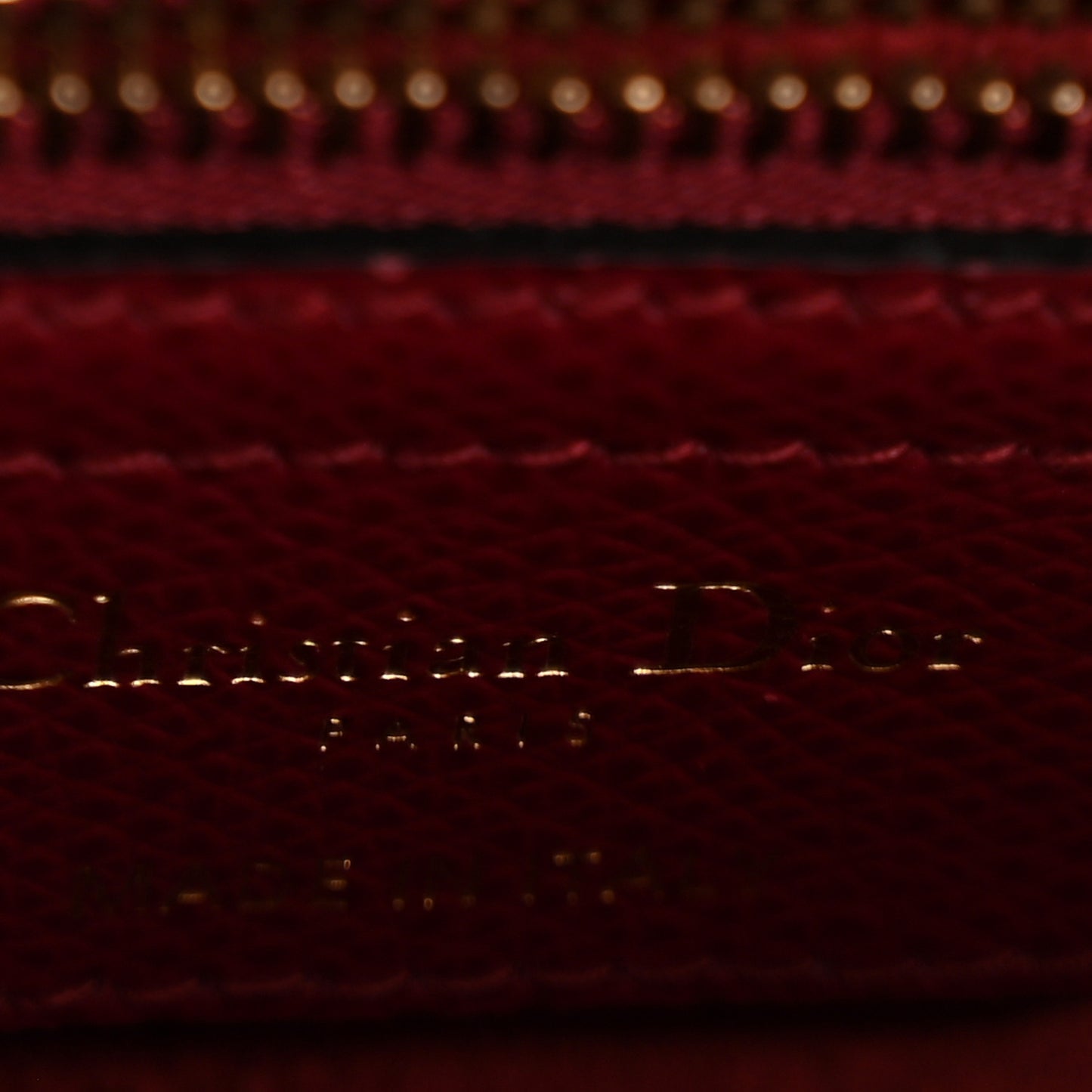 Grained Calfskin Saddle Bag Red