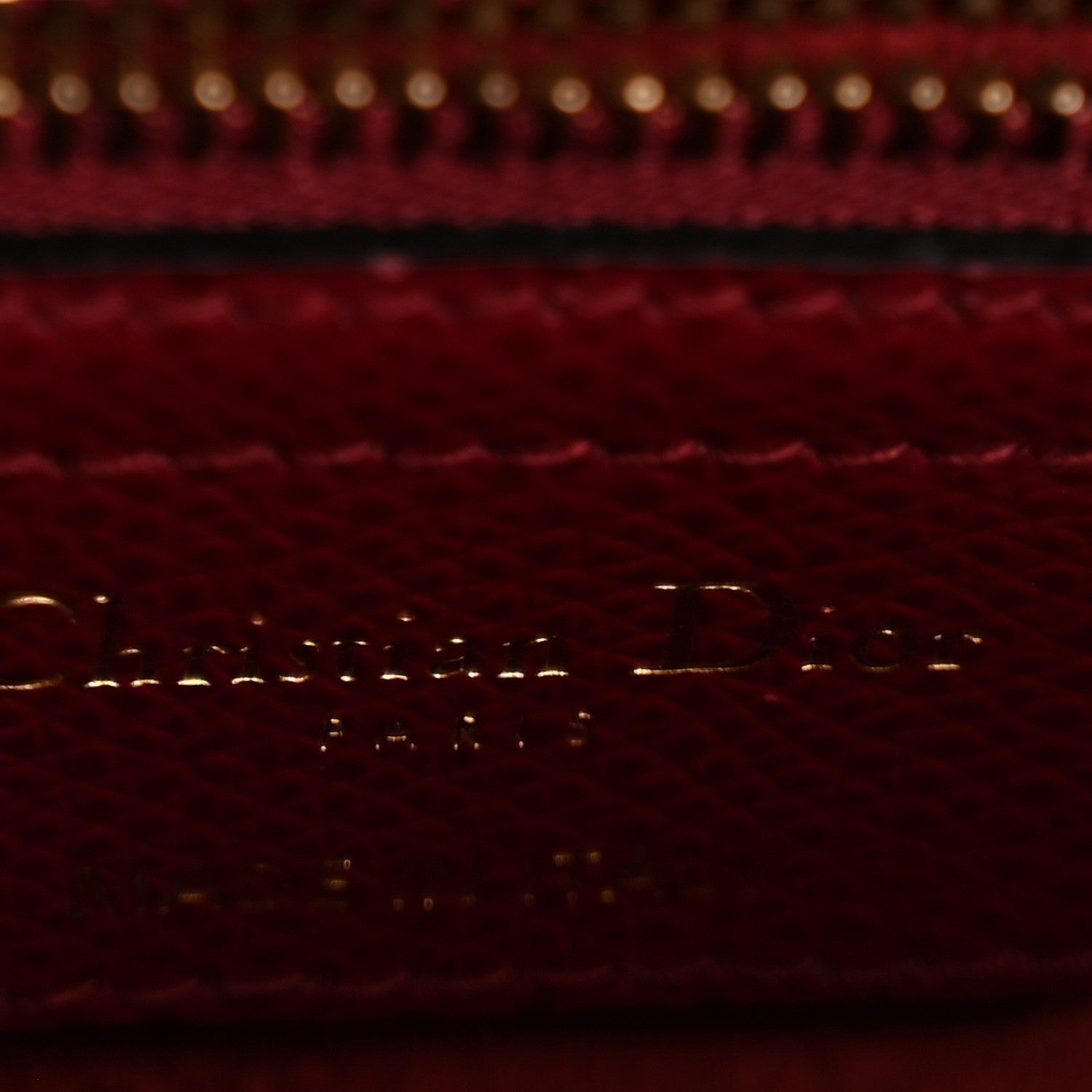 Christian Dior Grained Calfskin Saddle Bag Red 6 of 14