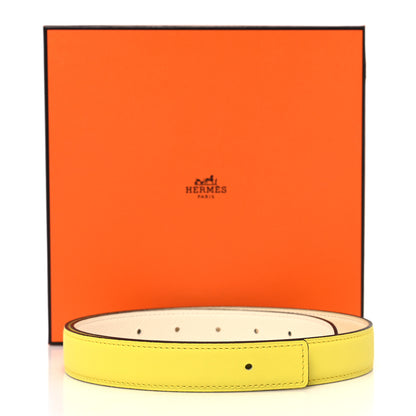 Hermes Epsom Swift Belt Strap 80 32 Nata Lime 6 of 6