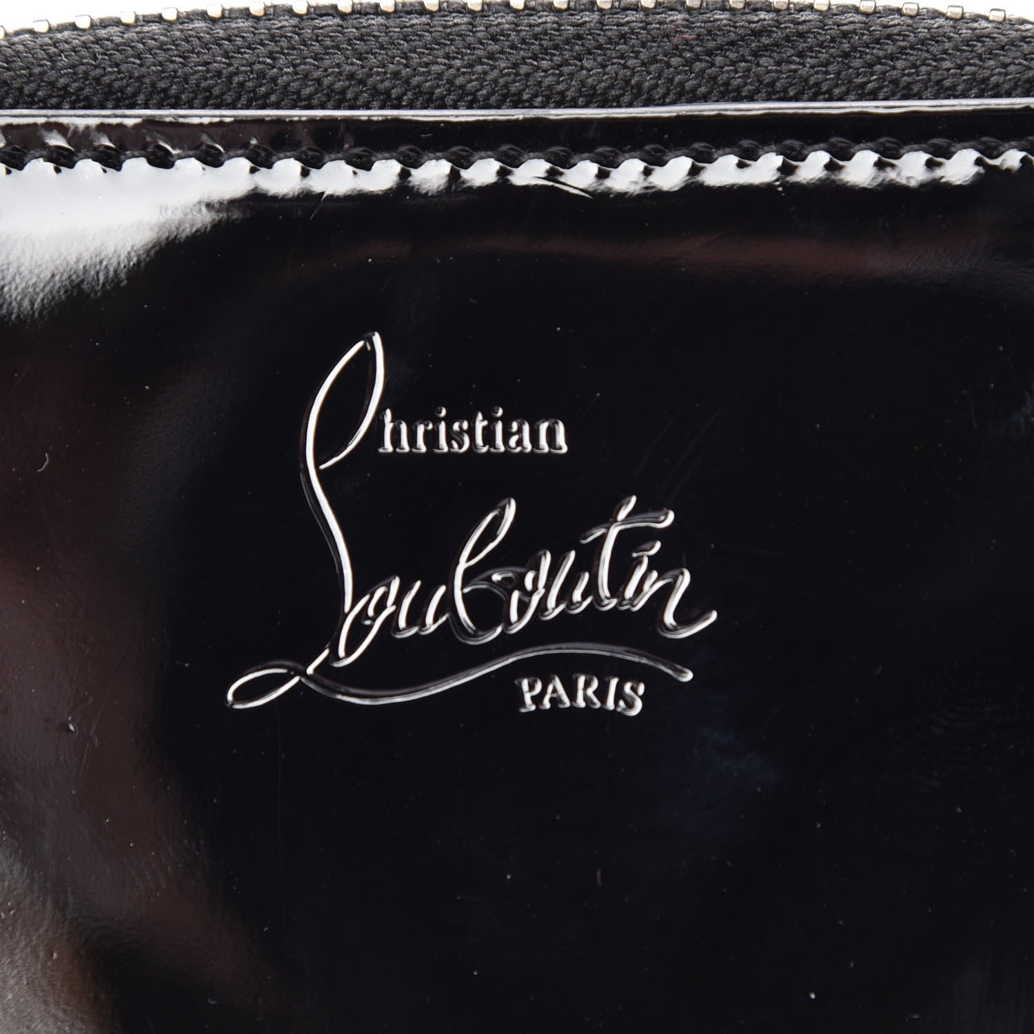Christian Louboutin Patent Spiked Panettone Coin Purse Black Multicolor 8 of 9