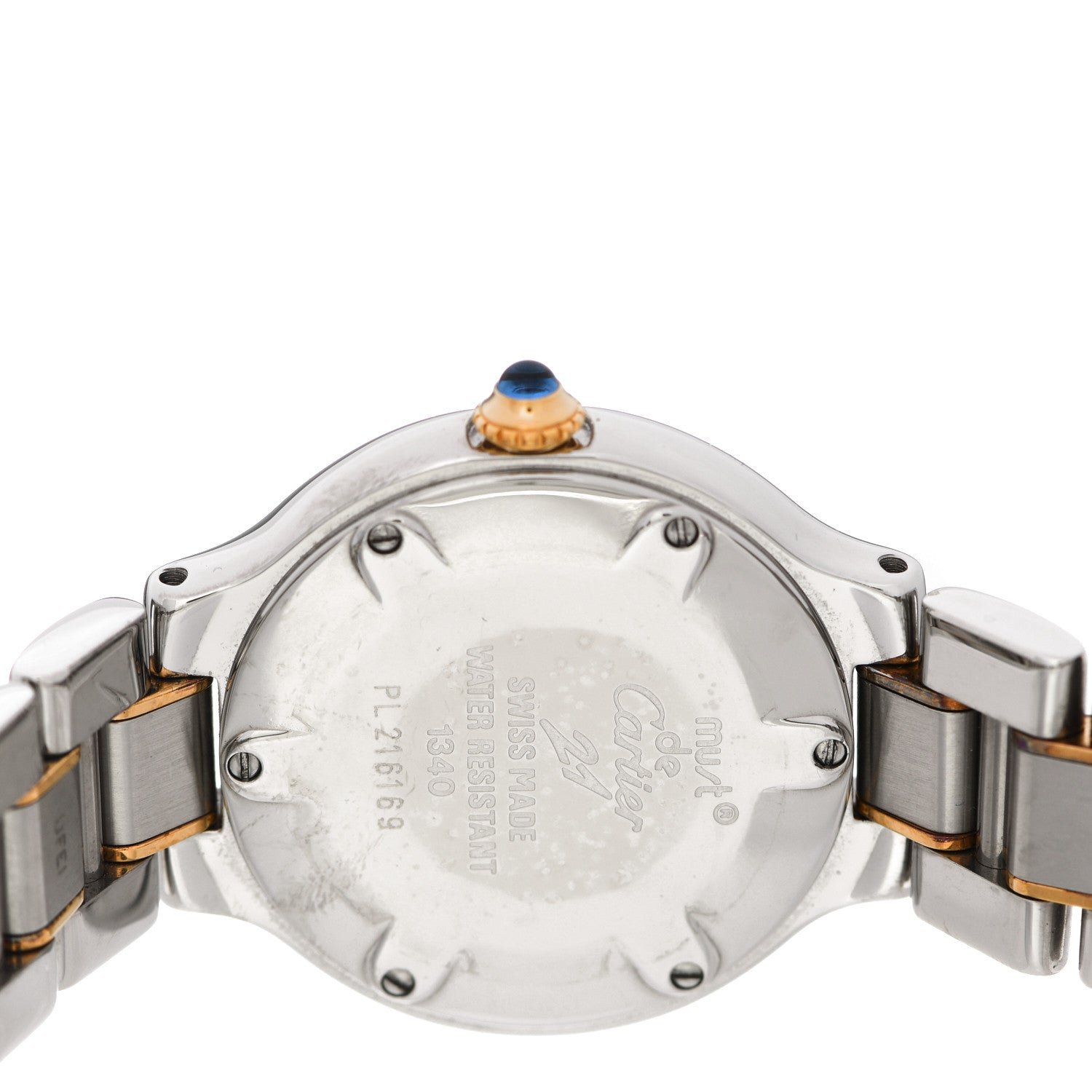Cartier Stainless Steel 18K Yellow Gold 28mm Must De 21 Quartz Watch 4 of 5