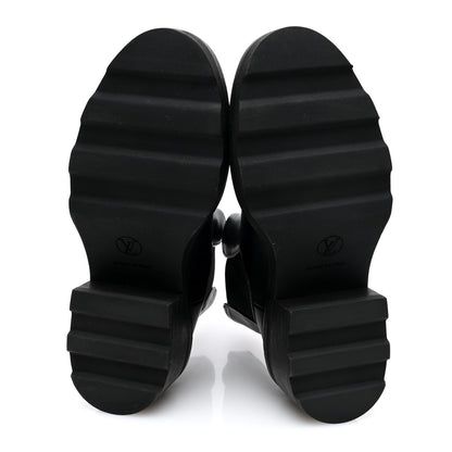 Louis Vuitton Calfskin Monogram Beaubourg Ankle Boots 39 Black 5 of 8