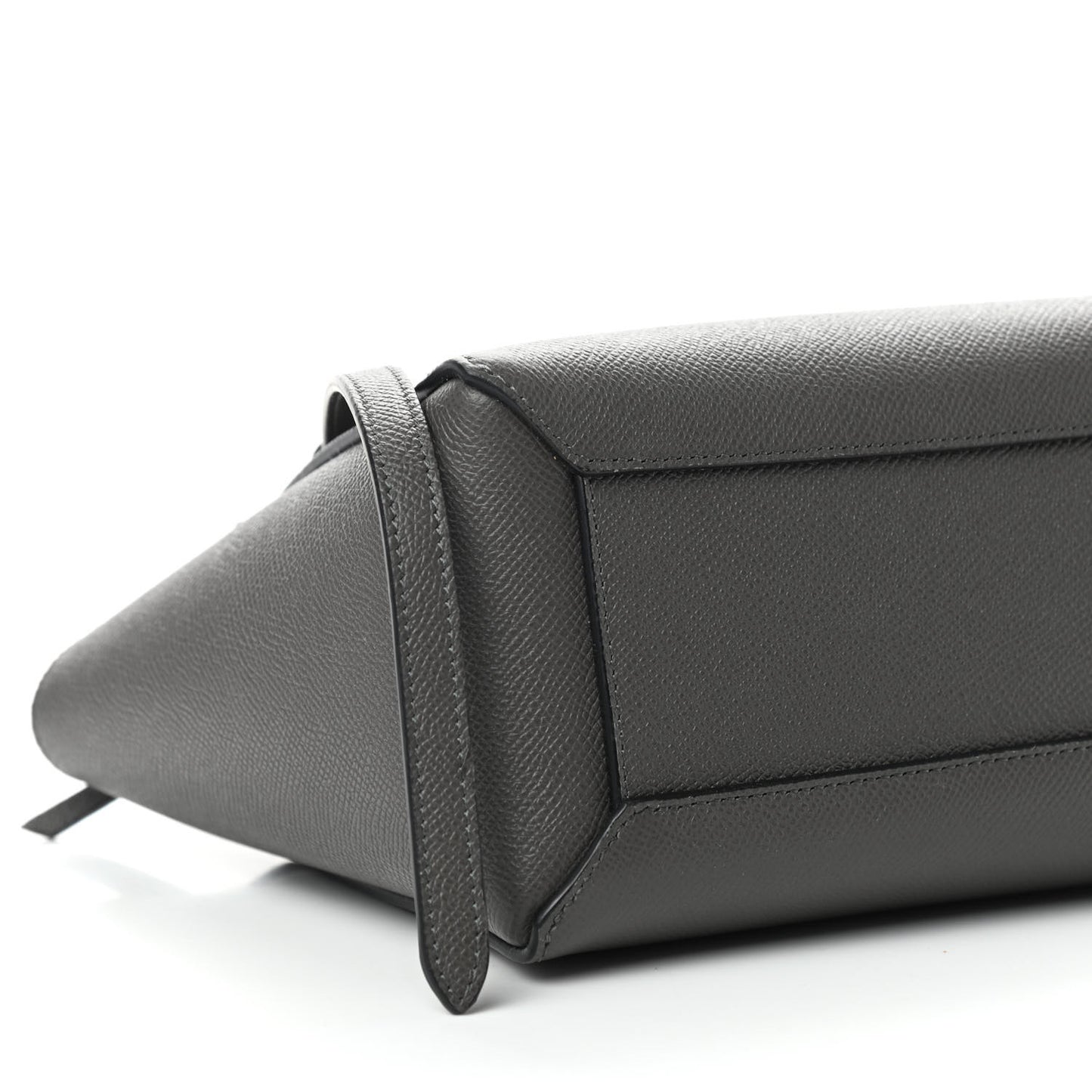 Grained Calfskin Nano Belt Bag Grey