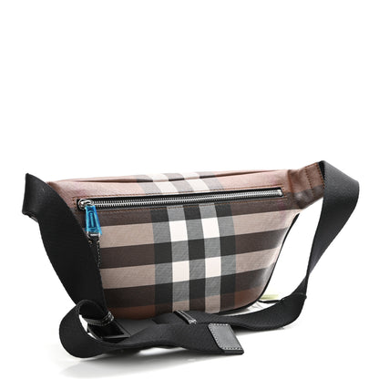 Burberry E-canvas Check Bum Bag Dark Birch Brown 3 of 11