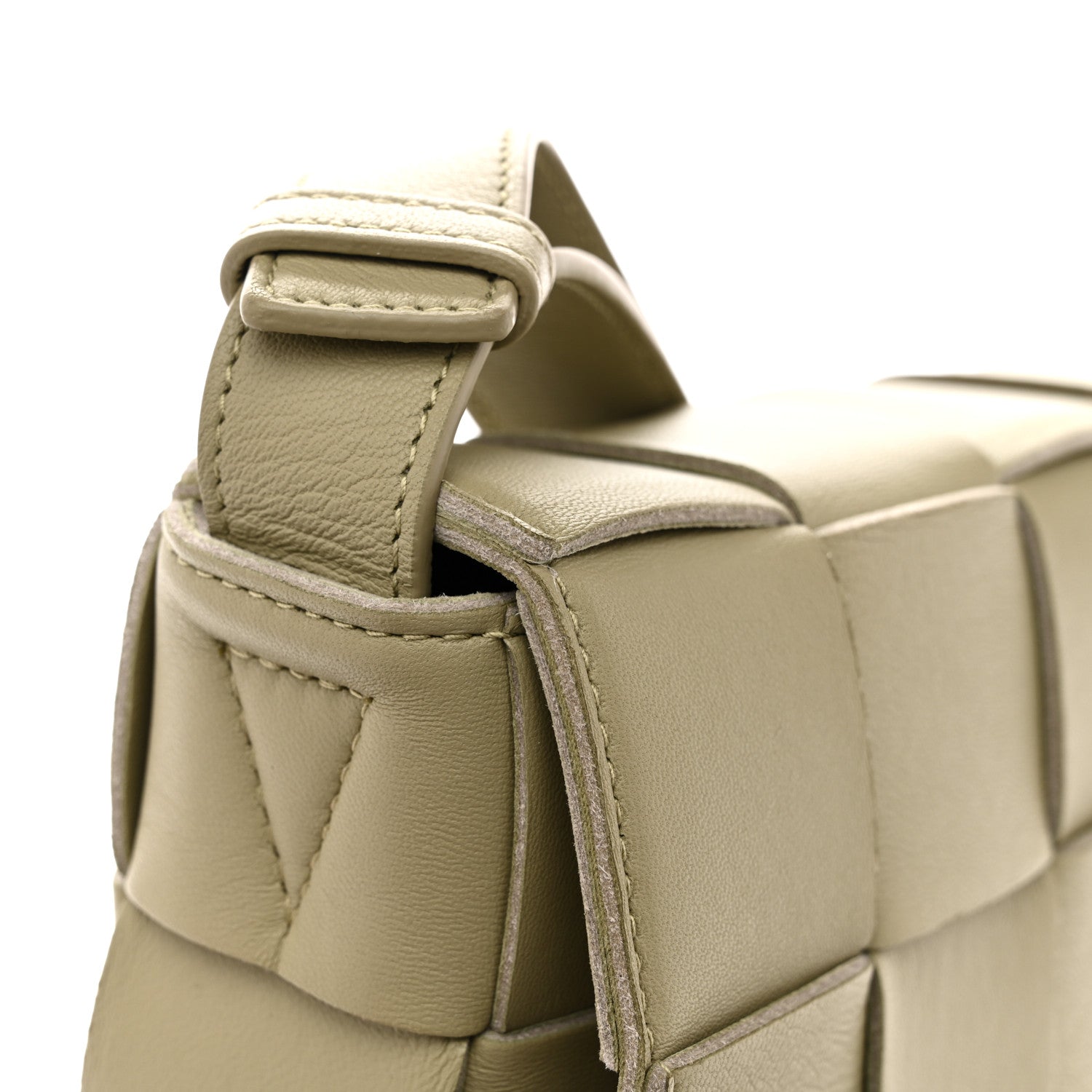 Bottega Veneta Lambskin Maxi Intrecciato Cassette Crossbody Bag Travertine 12 of 14