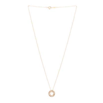 Tiffany 18K Rose Gold Diamond Atlas Pierced Pendant Necklace 3 of 5