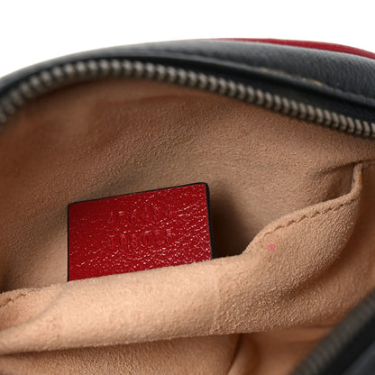 Gucci Azalea Calfskin Matelasse Diagonal Torchon GG Marmont Belt Bag 75 30 Black Romantic Cerise 6 of 9