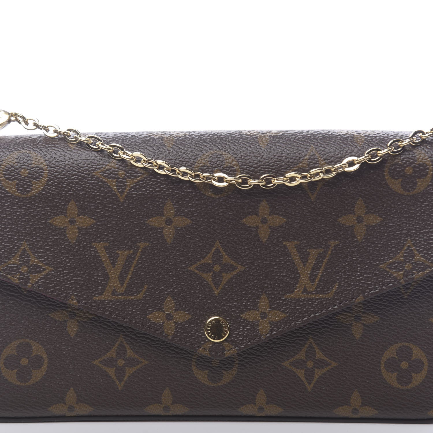 Louis Vuitton Monogram Pochette Felicie Chain Wallet Fuchsia 10 of 10