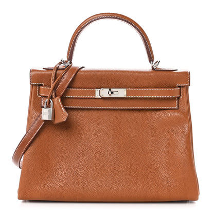 Hermes Barenia Faubourg Kelly Retourne 32 Fauve 1 of 12