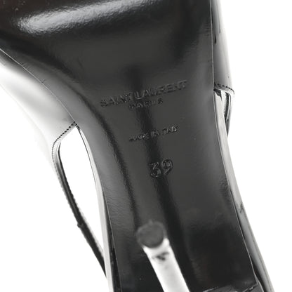 Saint Laurent Vernice 100 Slingback Luna Pumps 39 Black 7 of 10