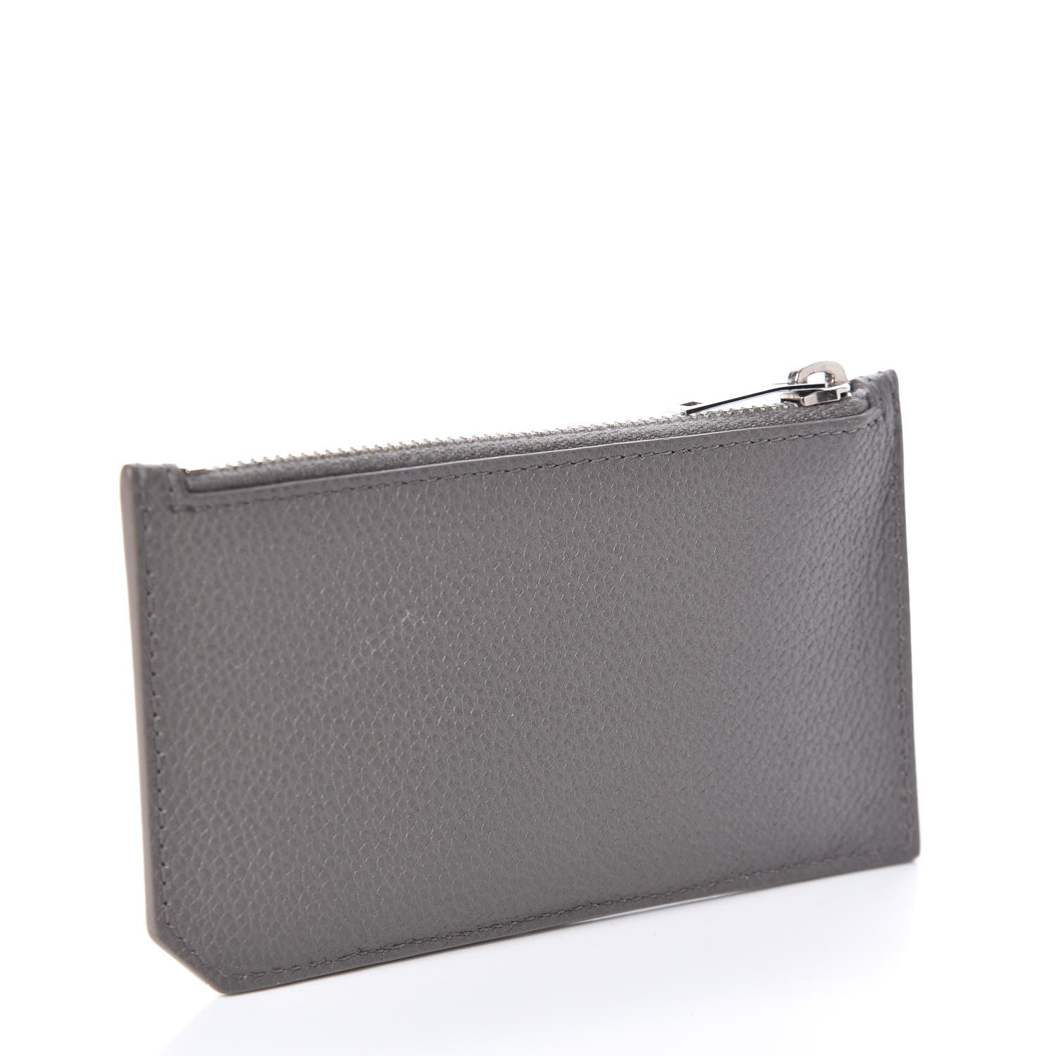 Saint Laurent Grained Calfskin 5 Fragments Zip Pouch Card Holder Earth 3 of 6