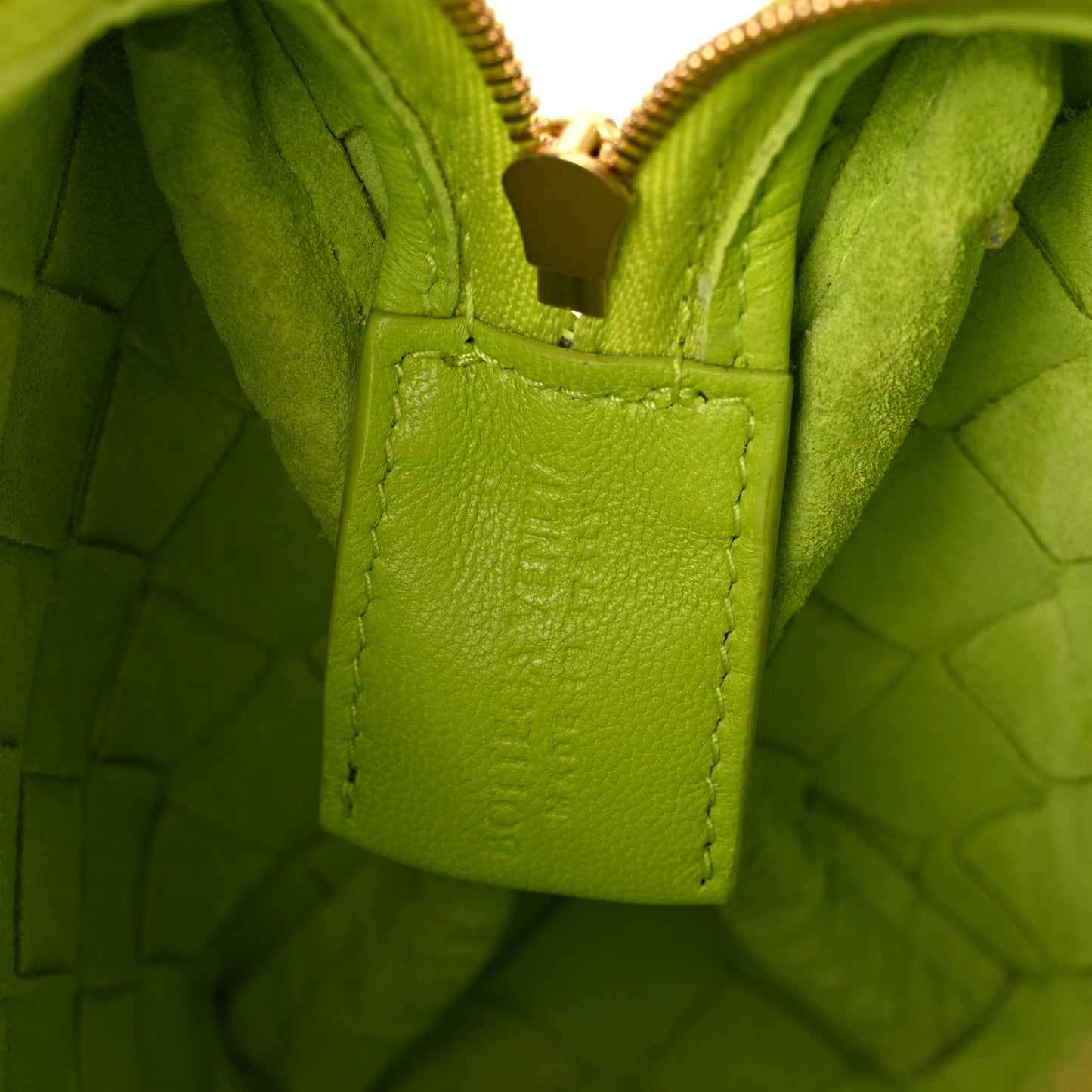 Nappa Intrecciato Mini Loop Camera Bag Acid Kiwi