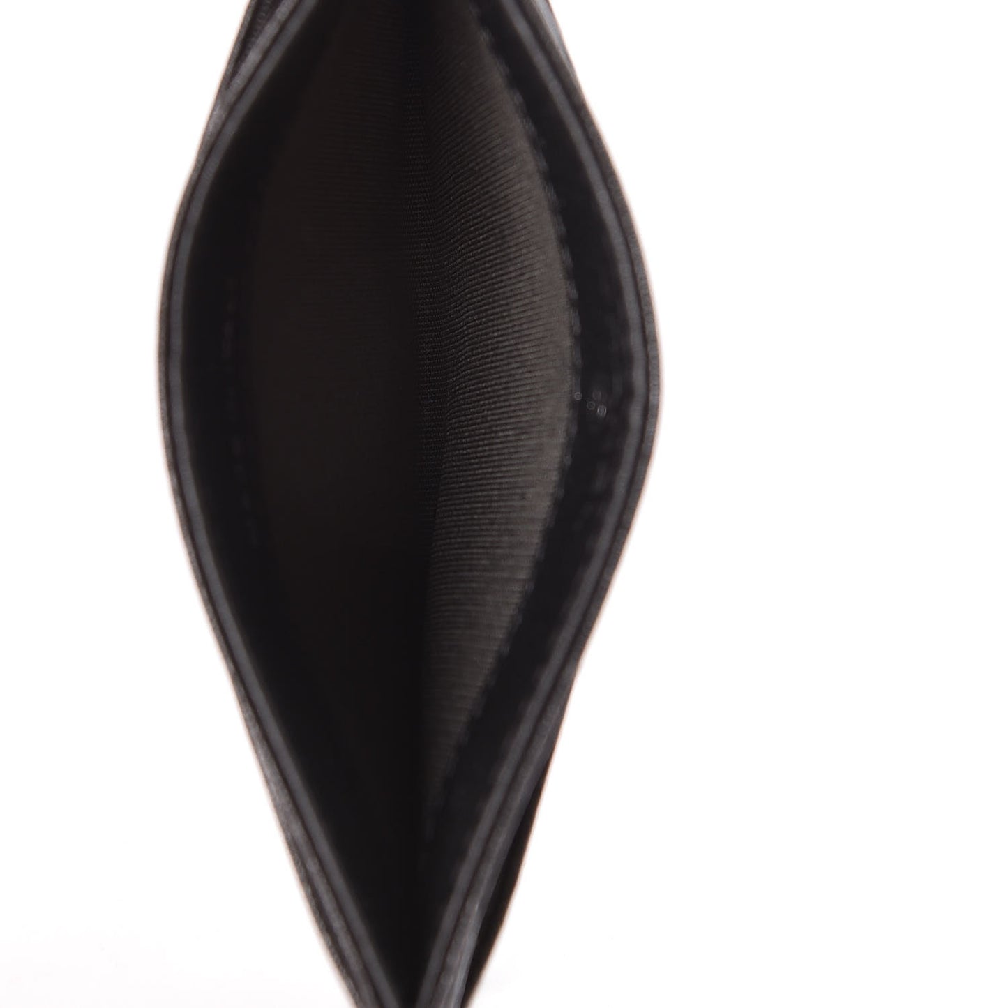 Goatskin Camellia Embossed Card Holder Anthracite