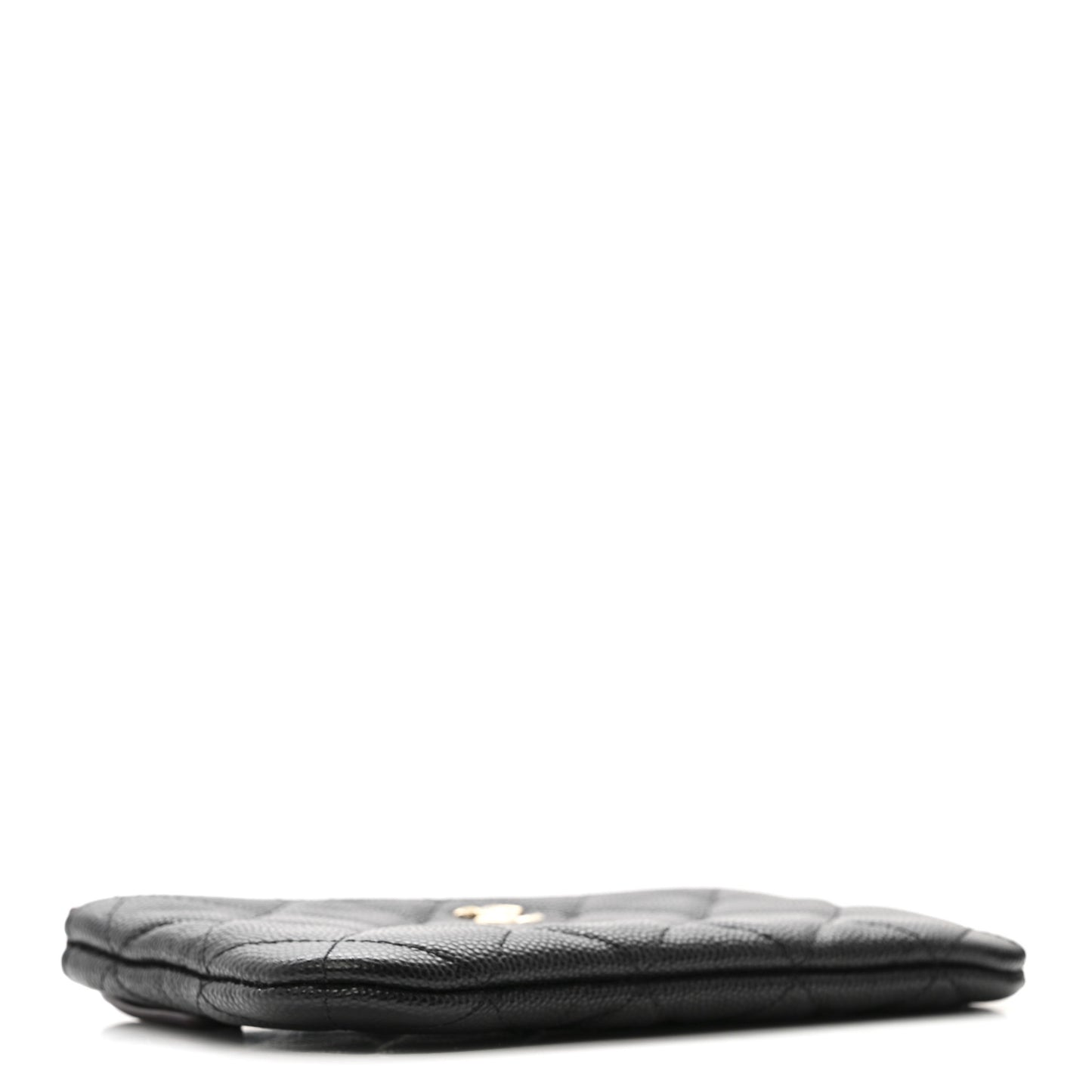 Caviar Quilted Small Cosmetic Case Black