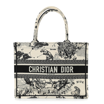 Christian Dior Canvas Zodiac Toile De Jouy Embroidered Medium Book Tote Latte 1 of 10