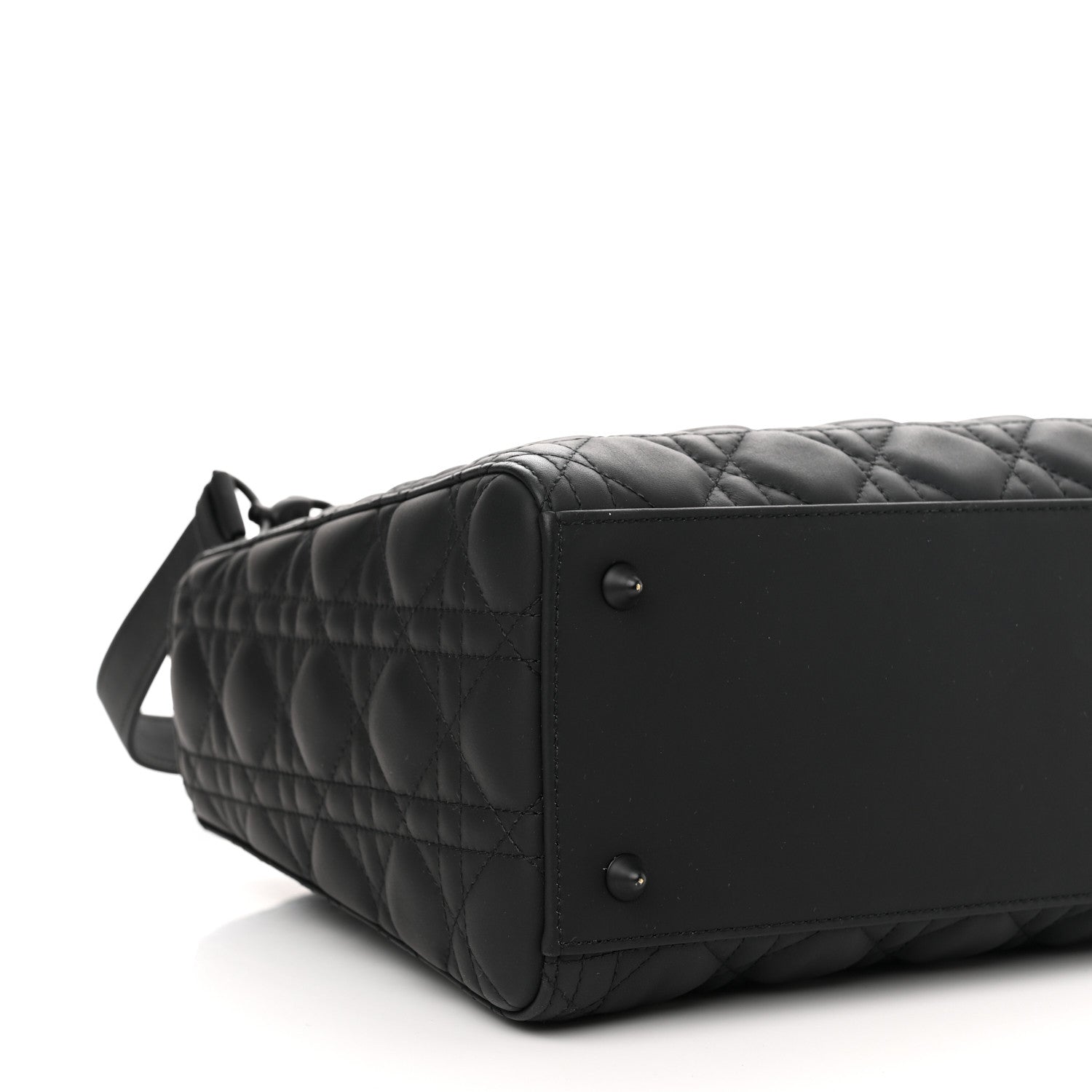 Christian Dior Ultra Matte Calfskin Cannage Medium Lady Dior Black 9 of 10