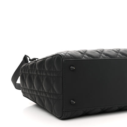 Christian Dior Ultra Matte Calfskin Cannage Medium Lady Dior Black 9 of 10