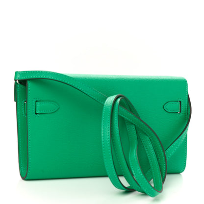 Hermes Chevre Mysore Kelly To Go Wallet Menthe 3 of 7