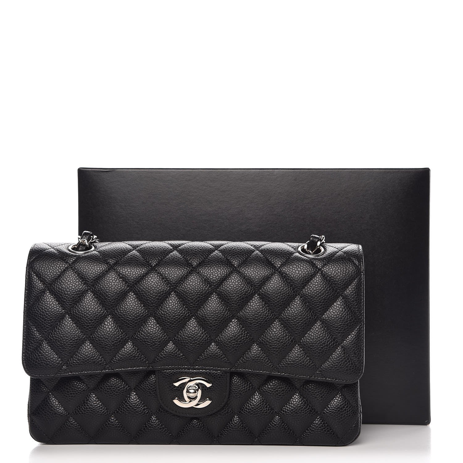 Chanel Caviar Quilted Medium Double Flap Black 8 of 8