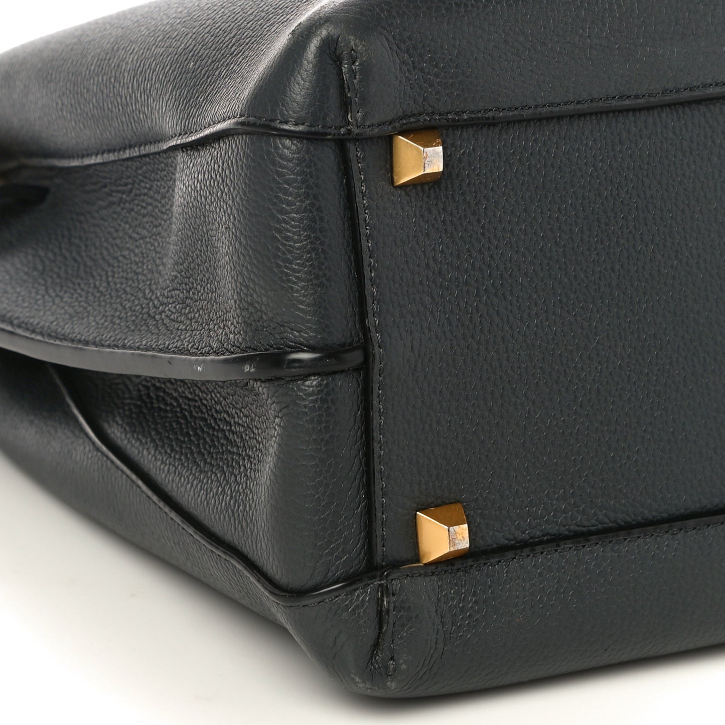 Grained Calfskin Large Milla Tote Phantom Grey