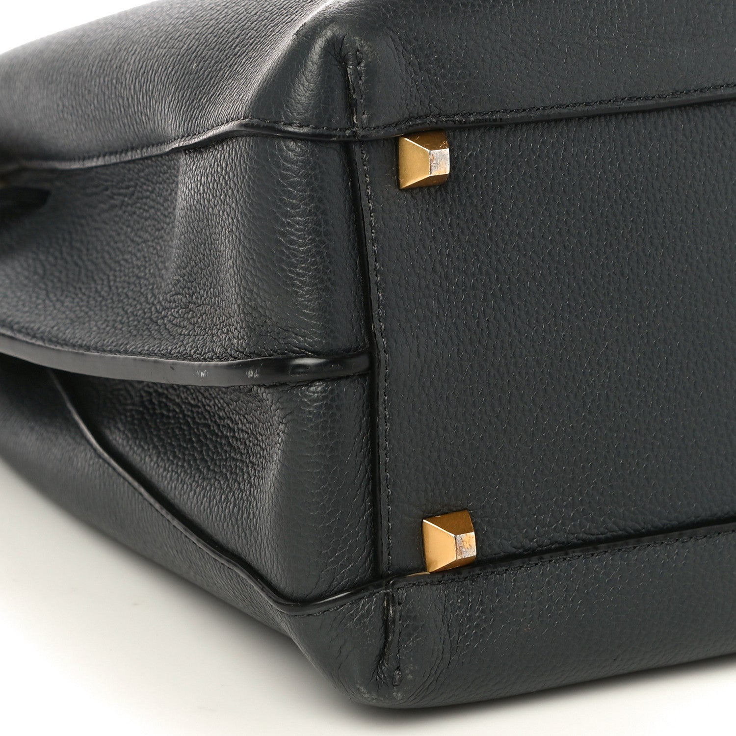 MCM Grained Calfskin Large Milla Tote Phantom Grey 7 of 9