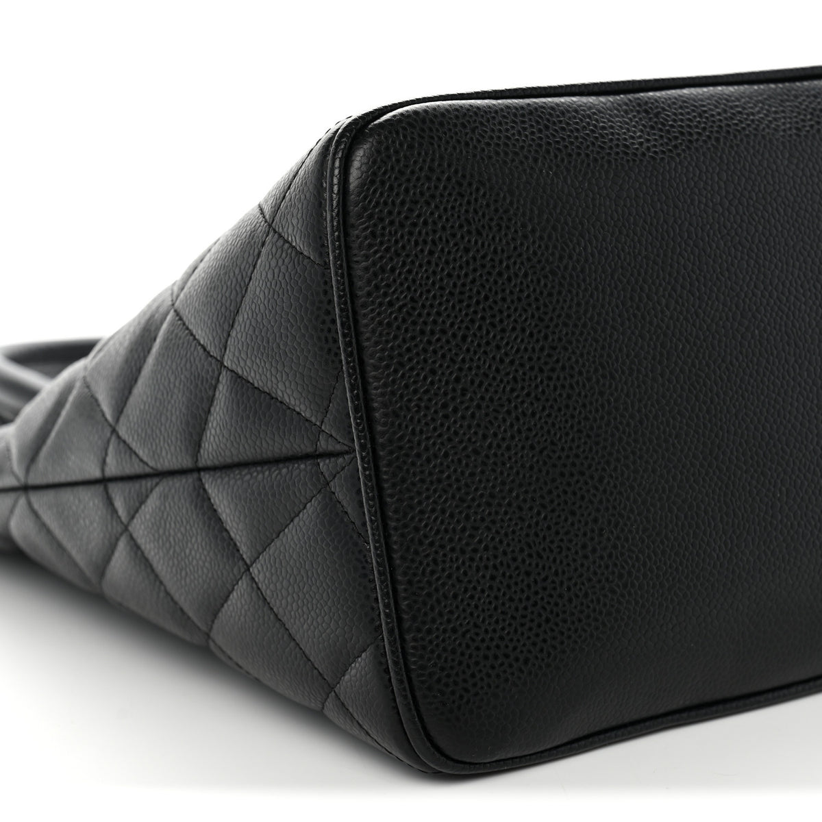 Caviar Quilted Medallion Tote Black