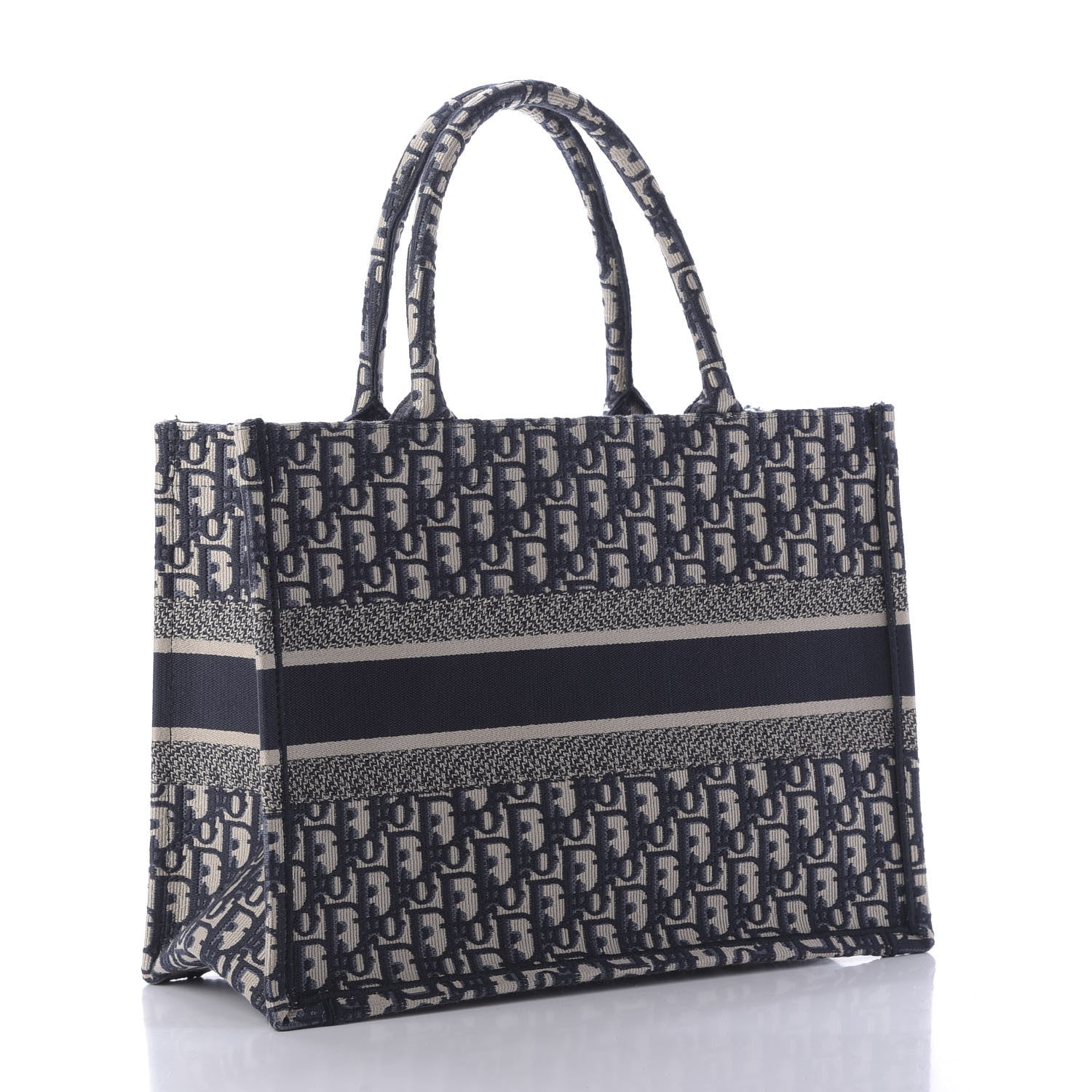 Christian Dior Oblique Medium Book Tote Blue Multicolor 3 of 9