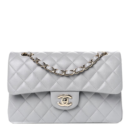 Chanel Caviar Quilted Small Double Flap Grey 1 of 10