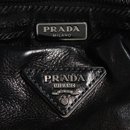 Prada Glace Calf Clutch Wristlet Nero Black 6 of 10