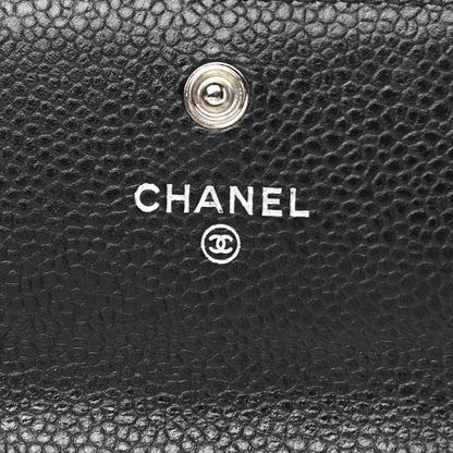 Chanel Caviar Quilted Large Gusset Flap Wallet Black 6 of 9
