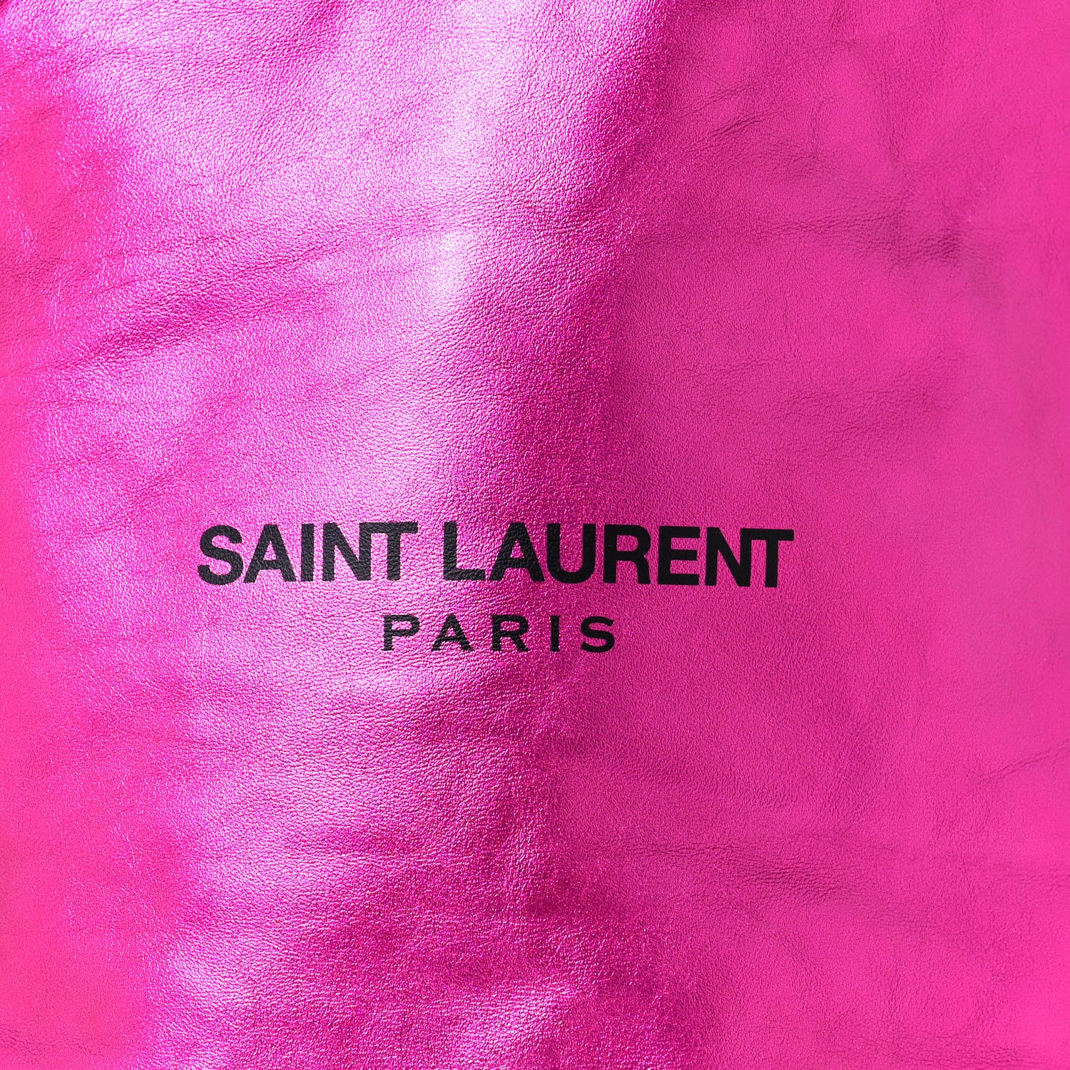 Saint Laurent Lambskin Teddy Drawstring Bag Fuchsia 7 of 11