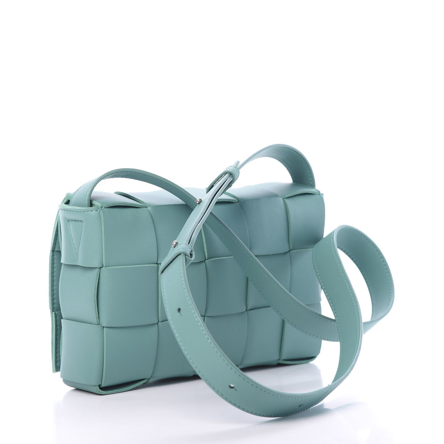 Nappa Maxi Intreccio Cassette Bag Linoleum