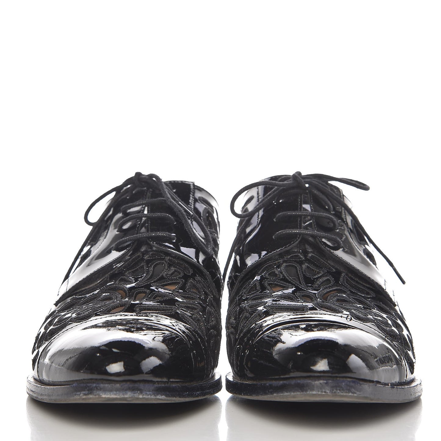 Patent Cut Out Oxfords 39 Black