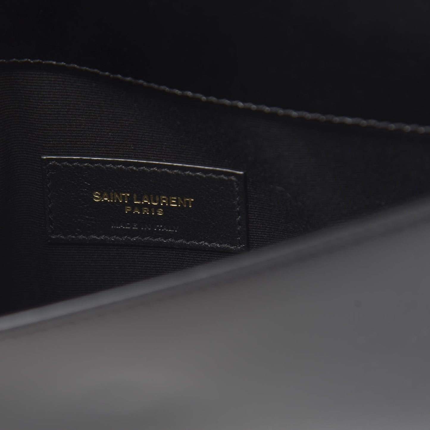 Smooth Shiny Calfskin Monogram Uptown Pouch Black