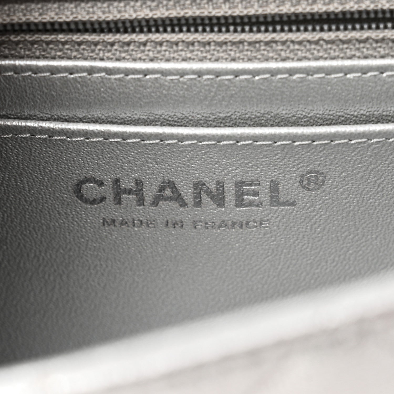 Chanel Metallic Lambskin Quilted Mini Rectangular Flap Silver 6 of 10