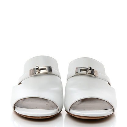Hermes Goatskin Candy Sandals 38.5 White 2 of 10