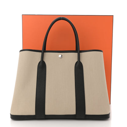 Hermes Twill D Negonda Garden Party 36 MM Tote Beton Black 11 of 11