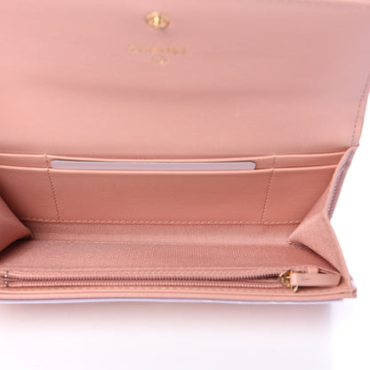 Chanel Shiny Goatskin Quilted 19 Flap Wallet Pink 4 of 8