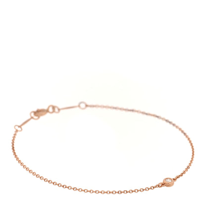 Tiffany 18K Rose Gold Diamond 03ct Elsa Peretti Diamonds by the Yard Bracelet 1 of 3