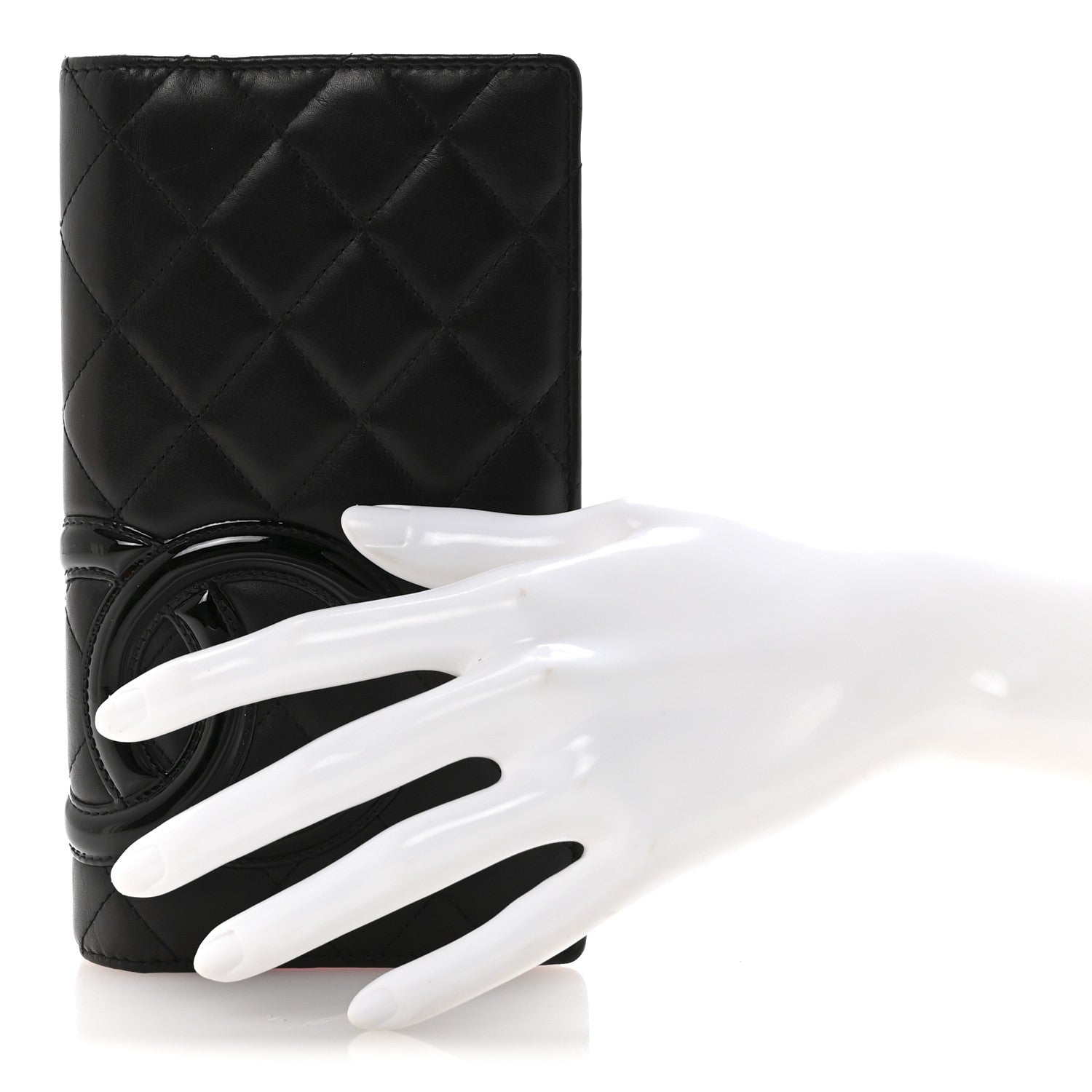 Chanel Calfskin Quilted Cambon Yen Wallet Black 2 of 9